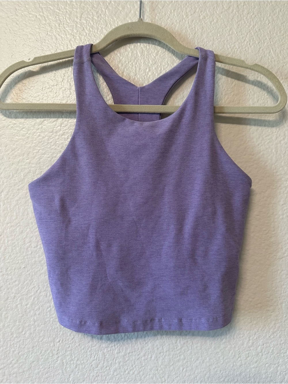 Beyond Yoga Lavender Cropped Racerback Tank